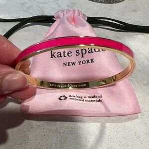 Kate Spade Pink and Gold Bangle